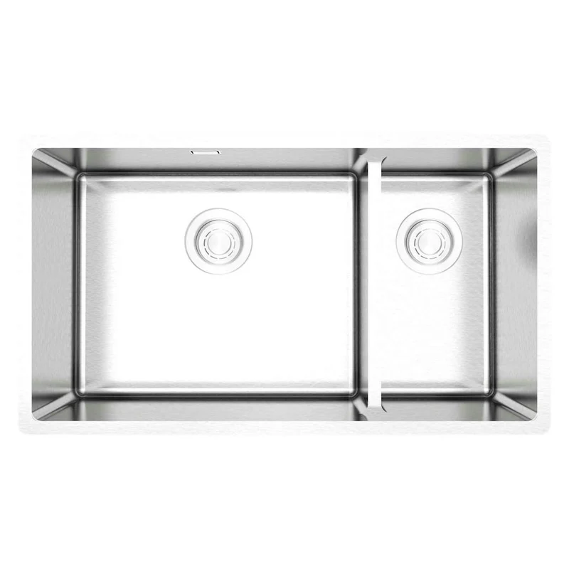 Strand Stainless ST74-D Double Kitchen Sink Left Bowl R15
