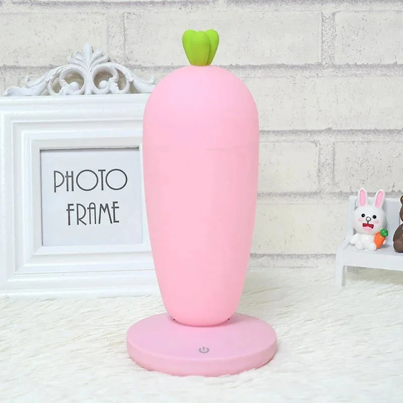 Small Table Night Lamp Creative Cartoon Carrot USB Rechargeable Desk Lamp