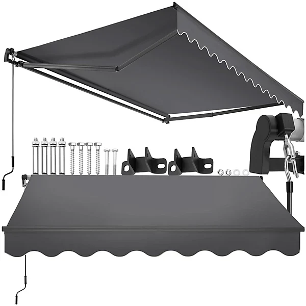Retractable Awning Ornella 250 x 200 cm, Dark Grey