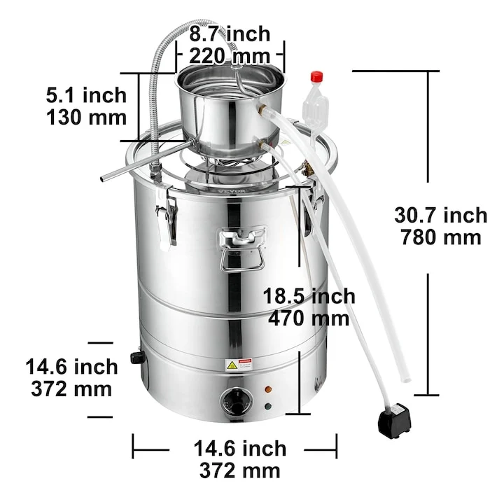 Distillation Kit, Integrated Electric Heating System, 30L