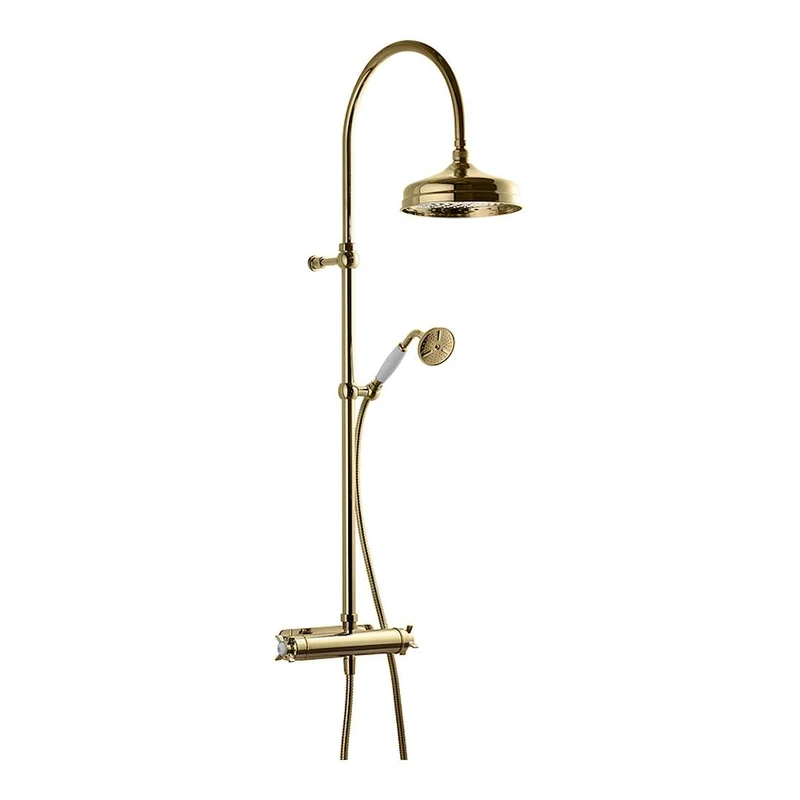 Tapwell Classic XCOL 7269 Shower Set, 160 cc, Polished Brass