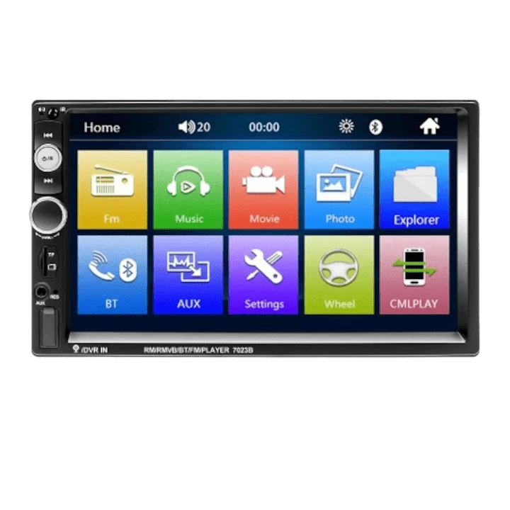 Car GPS Navigation, 7-inch Touch Screen, Bluetooth, Reversing Camera Input, Black
