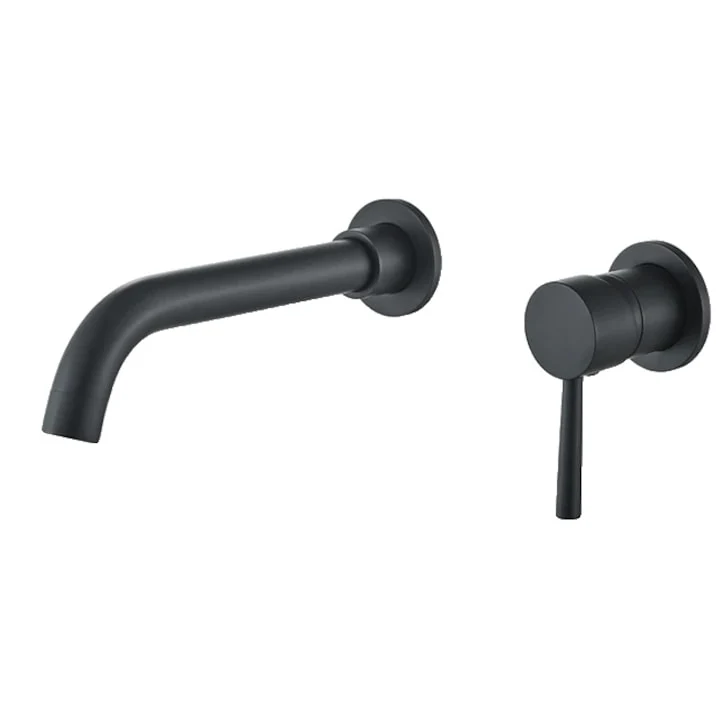 Wall-mounted Basin Mixer, 21 cm, Black