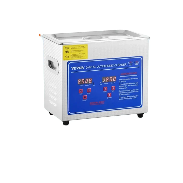 Vevor Ultrasound Cleaner, Portable Ultrasound Cleaning Machine 3L, Stainless Steel