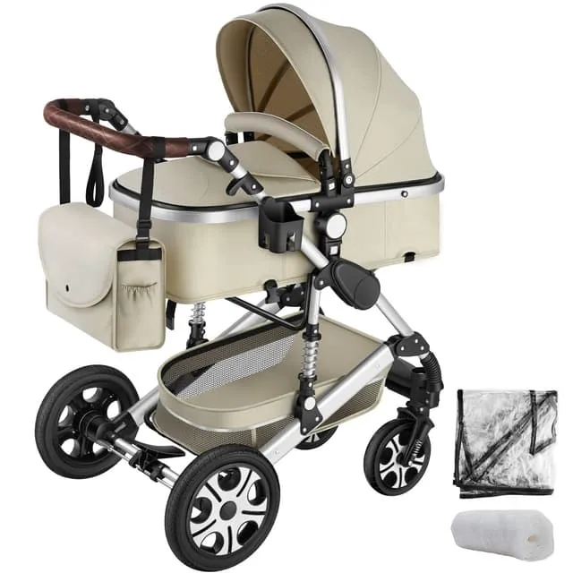 Tectake Combi Stroller Mats, 100 x 63 x 120 cm , Grey/Beige