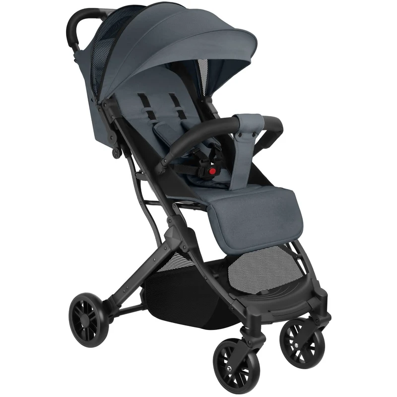 Pushchair Finn - foldable, 5-point harness, one-hand folding, easy-care fabric - anthracite