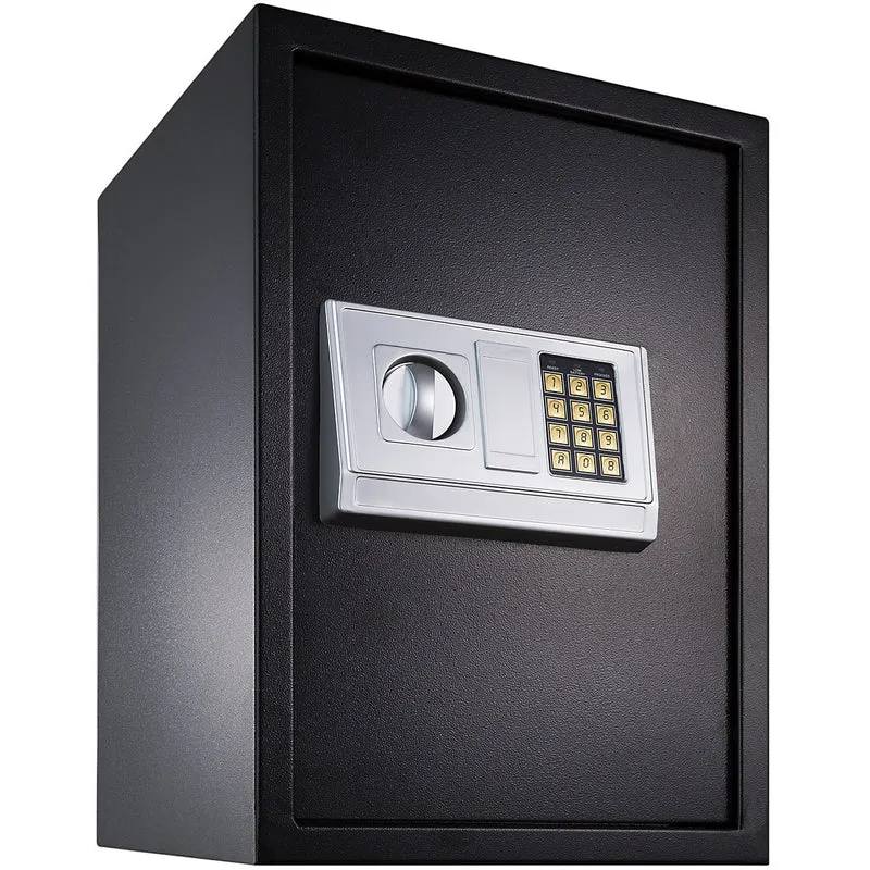 Electronic Safe tectake 50 x 35 x 34.5 cm with Double Bolt Locking System, Black