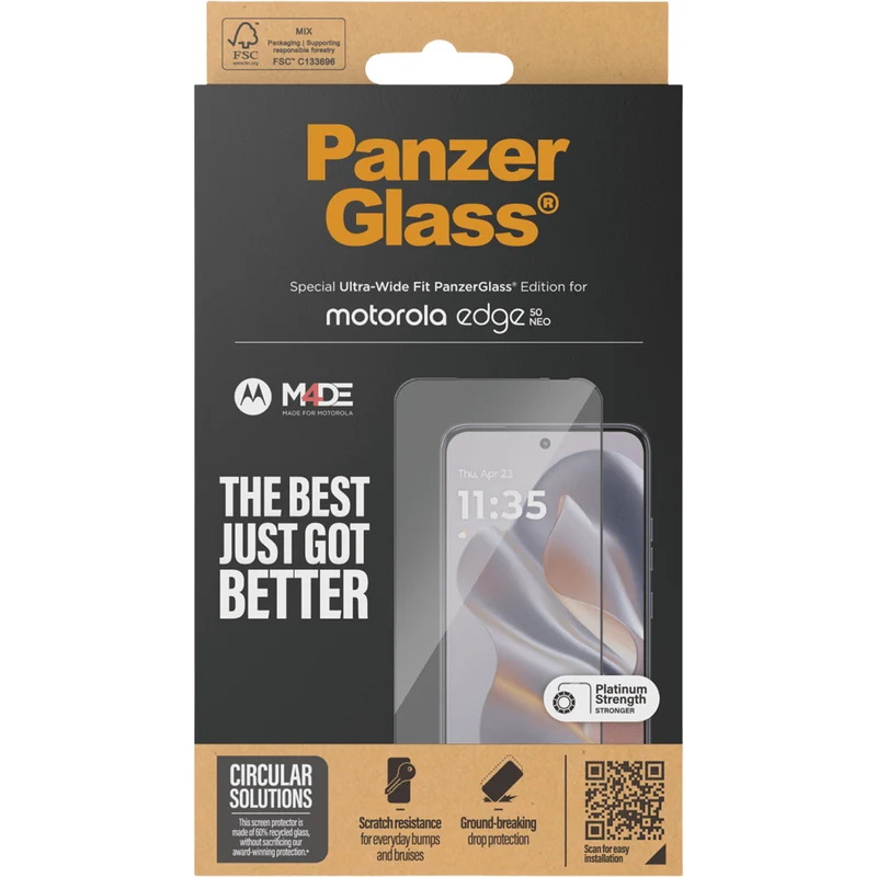 PanzerGlass Ultra-Wide Fit Screen Protector for Motorola Edge 50 Neo / Edge 60 Neo
