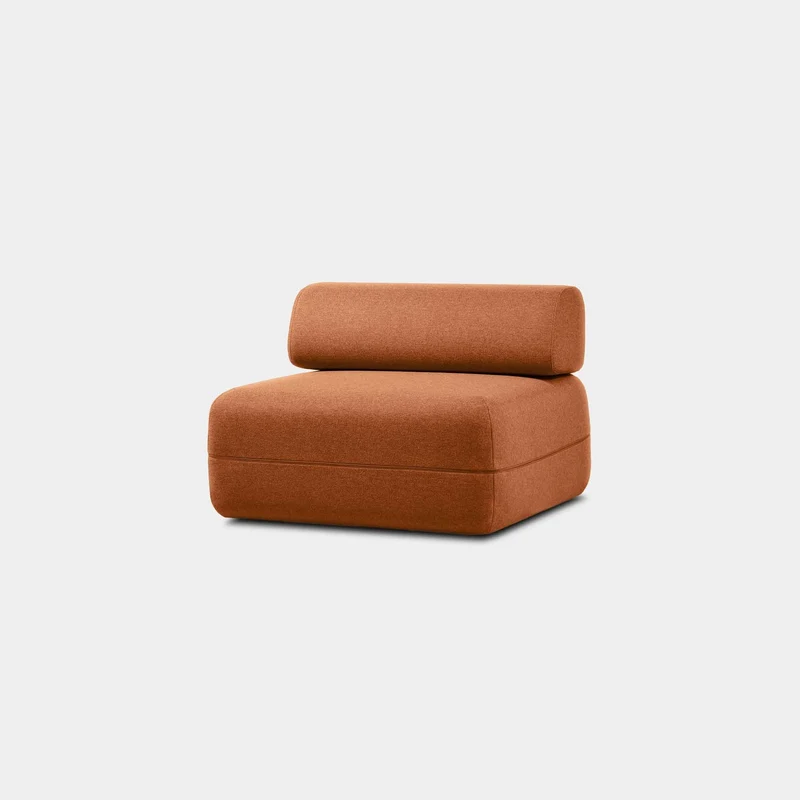 KHOY Sofa Bed Single, Terracotta Brown