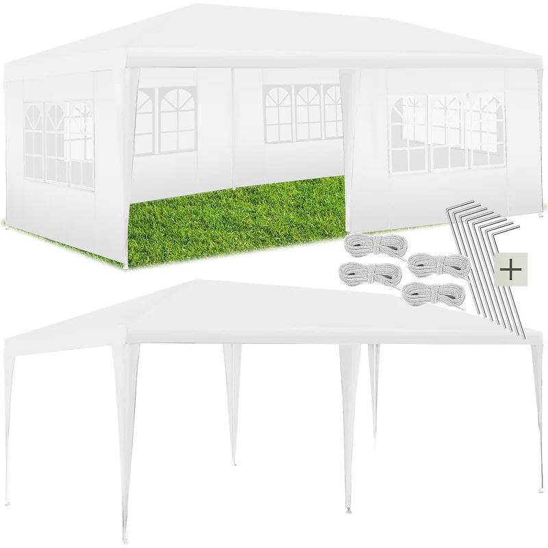 Tectake Novara Gazebo 6x3m (600 x 300 x 250 cm), White