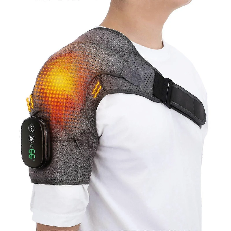 Electric Vibration Shoulder Massager Heated Shoulder Brace Support
