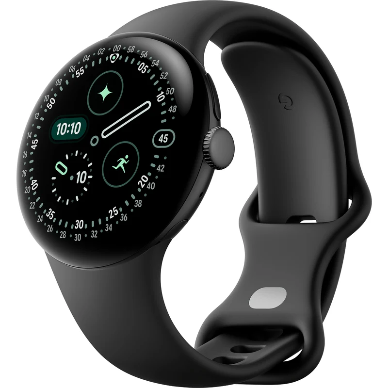 Google Pixel Watch 4 45mm, Black Obsidian