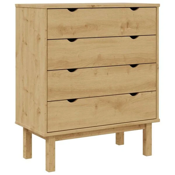 OTTA Drawer Cabinet 76.5x39.5x90cm, Solid Pine