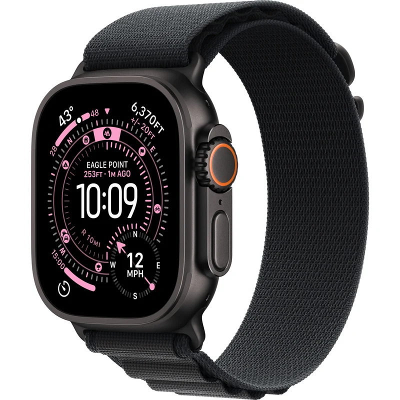 Apple Watch Ultra 3 49mm (Black Titanium/Black Alpine Loop) L