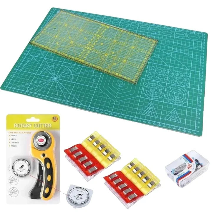 Cutting Mat, Transparent, Multicolor, 45x30 cm