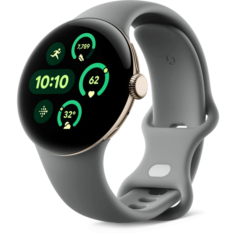 Google Pixel Watch 3 LTE Smartwatch, 41 mm, Champagne Gold / Hazel