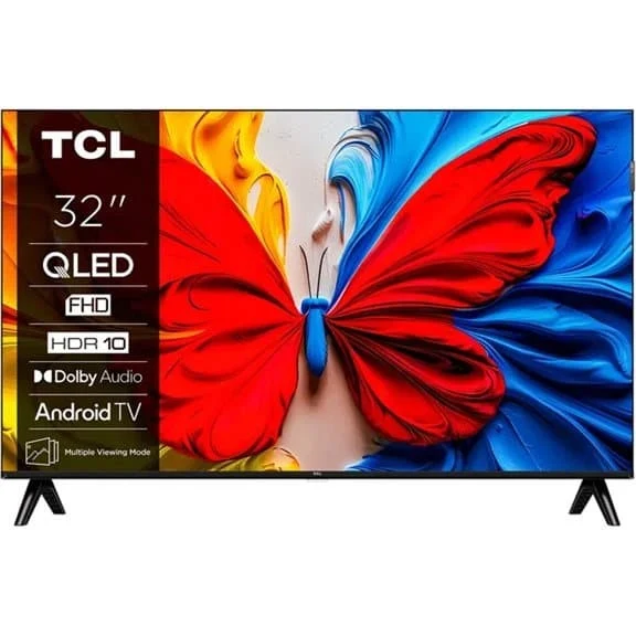 TCL 32V5C QLED 32'' Full HD Android TV Dolby Digital Plus DVB-T2, Black