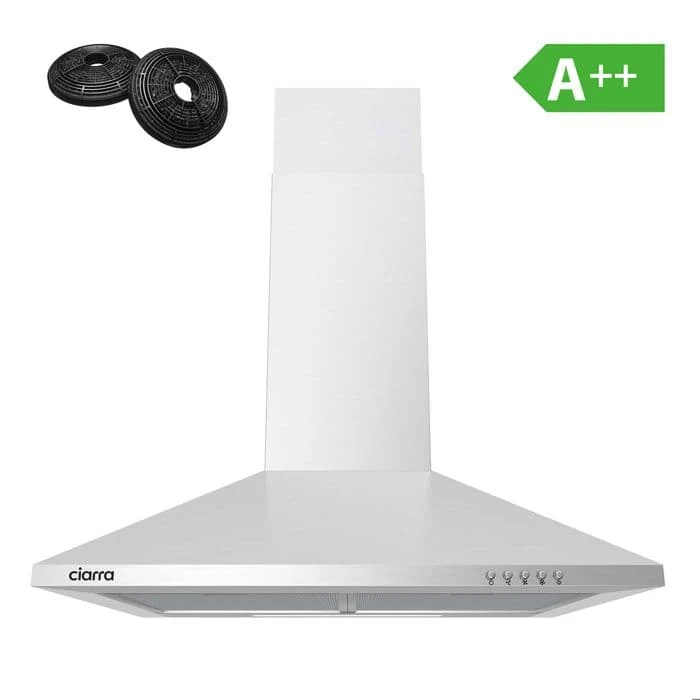 Ciarra Kitchen Hood 60cm A++ with 2 Carbon Filters