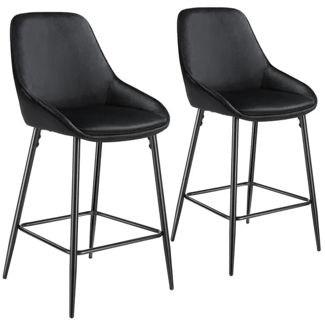 Tectake Siera Bar Stool with Backrest, 2-pack