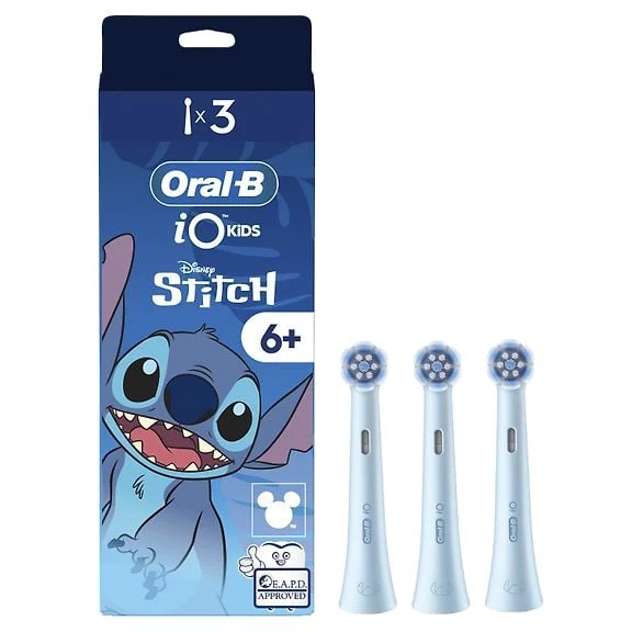 Oral-B iO Kids Disney Stitch Replacement Brush Heads, 3 pcs