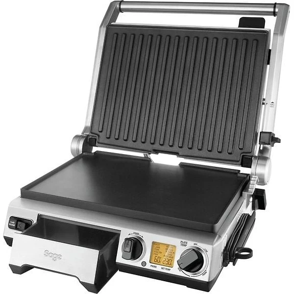 Sage Smart Grill Pro Table Grill & Sandwich Maker, Brushed Steel