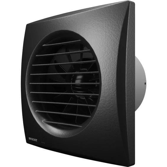Flexit Bathroom Fan Classic Eco 100 STD, Black