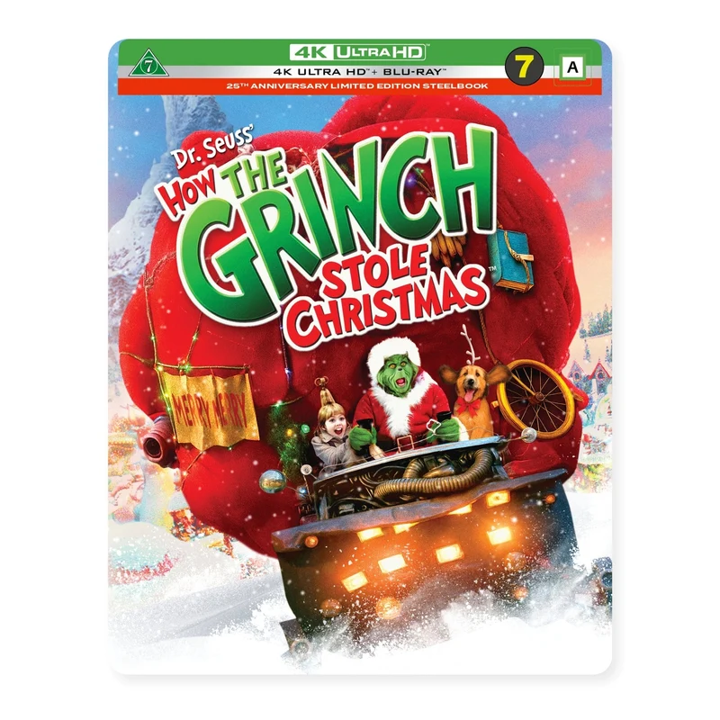 How The Grinch Stole Christmas Limited Edition Steelbook (4K Ultra HD + Blu-ray, Nordic)