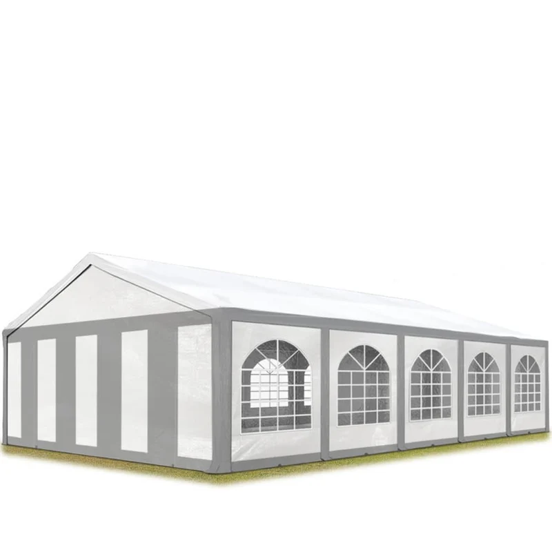 High-Quality Pavilion Tent 5x10m, Grey-White