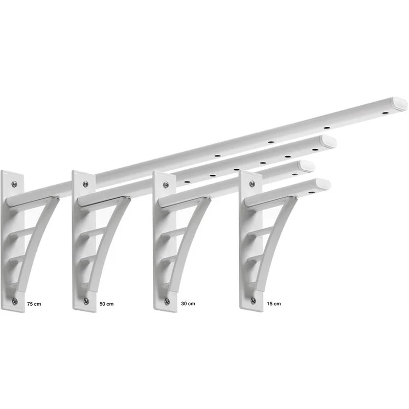 Euroscreen Wall Brackets 15cm Pair Max 50kg Load