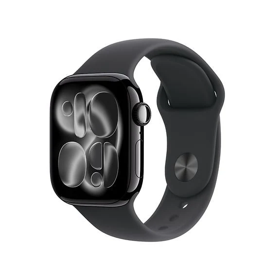Apple Watch Series 11 (GPS, 42mm) Black Alum Case and Black Sport Band, S/M