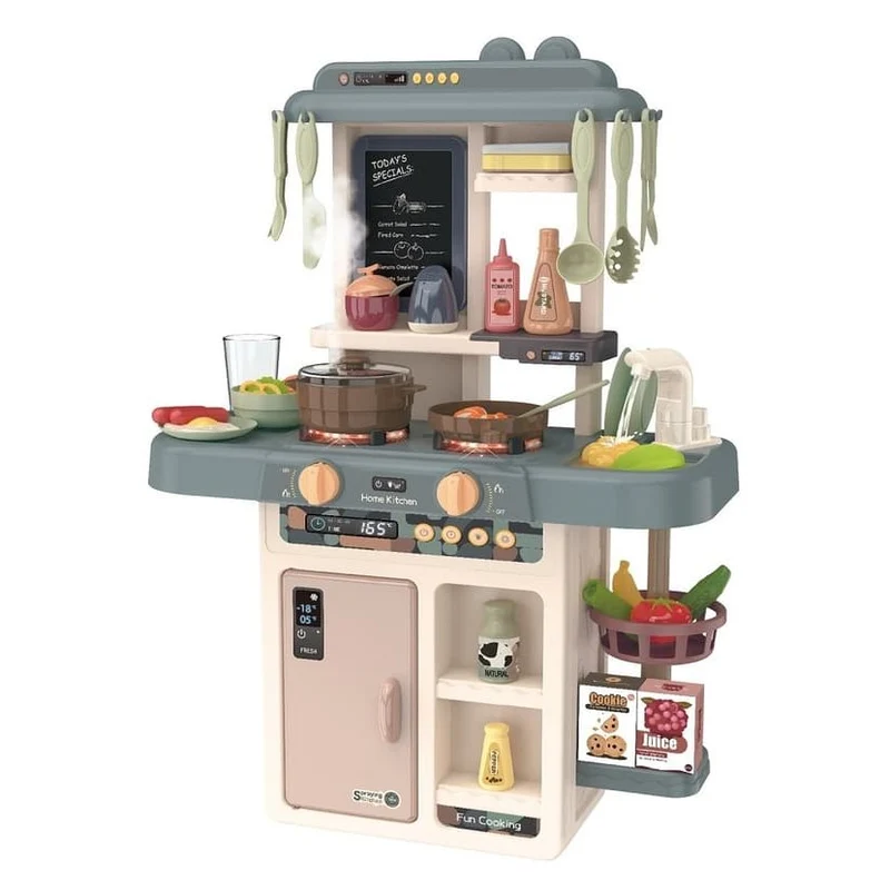 Beibe Good Children's Kitchenette with LED Lights, Sounds, Water Dispenser and Steam Generator
