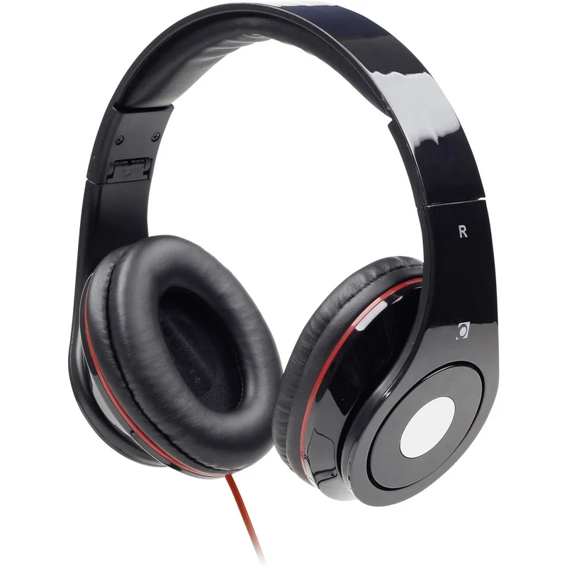 Gembird Detroit Foldable Wired On-ear Headphones, Black