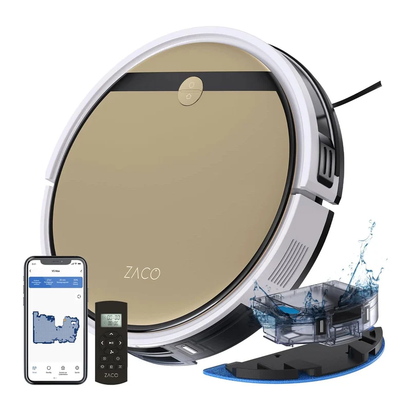 Zaco V5 Max Robot Vacuum Cleaner with Mopping Function