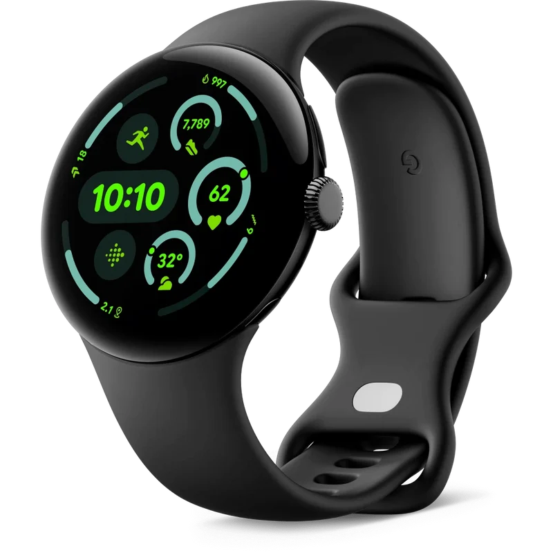Google Pixel Watch 3 LTE Smartwatch, 41mm, Black / Obsidian