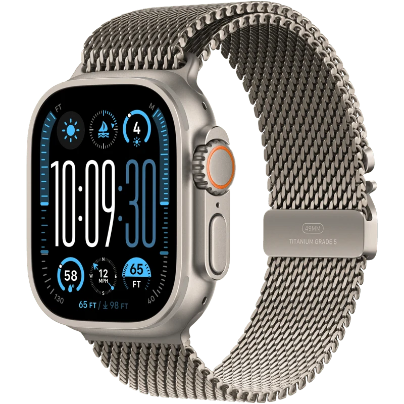 Apple Watch Ultra 2 49mm Natural Titanium with Natural Milanese Loop