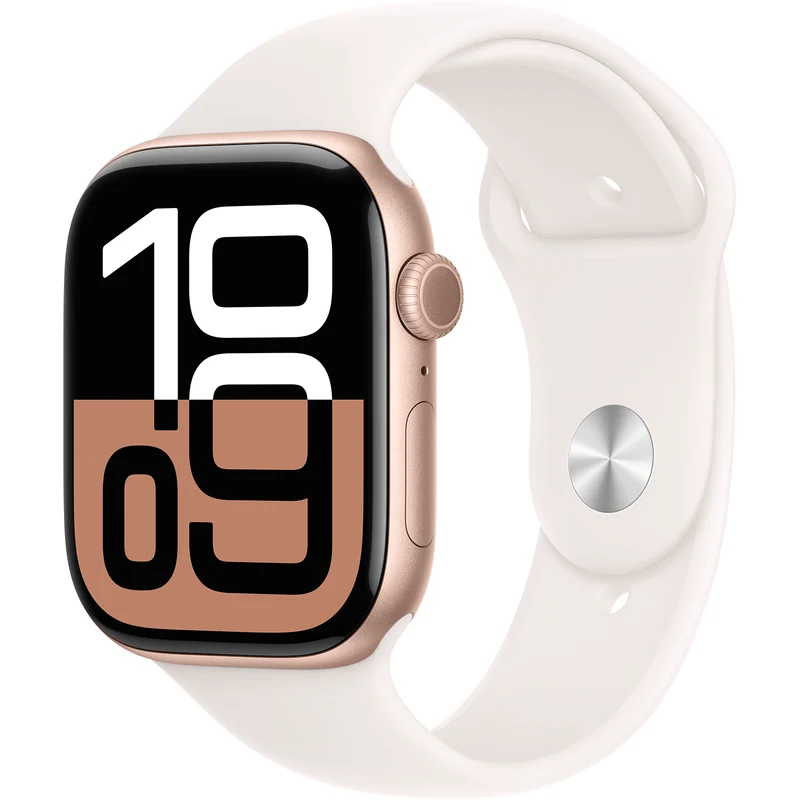 Apple Watch Series 10 (GPS+Cell 46mm), M/L, Rose Gold Alum Case and Blush Sport Band
