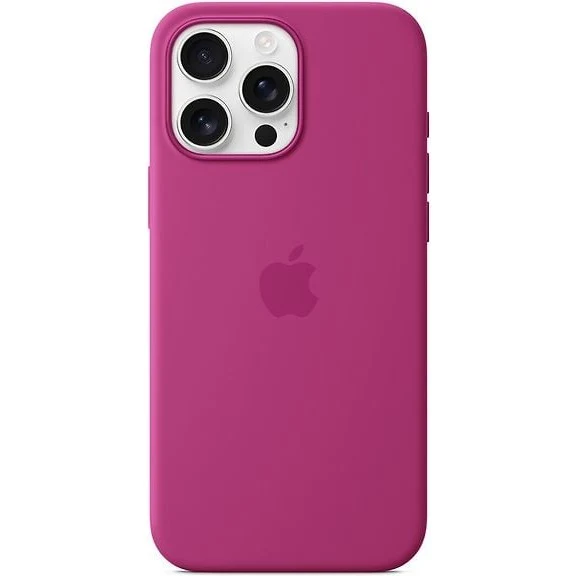 Apple iPhone 16 Pro Max Silicone Case with MagSafe, Fuchsia