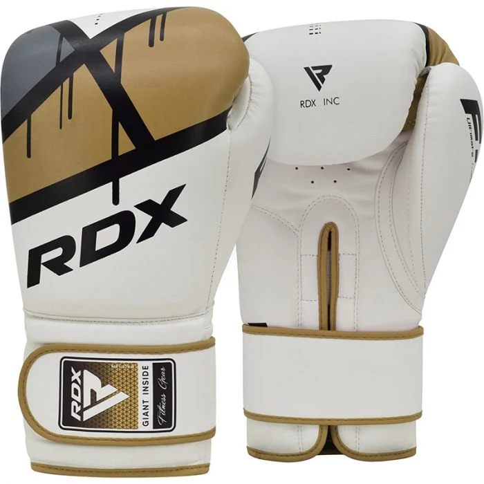 Boxing gloves RDX F7 BGR-F7GL-10oz, gold/white, 10 oz