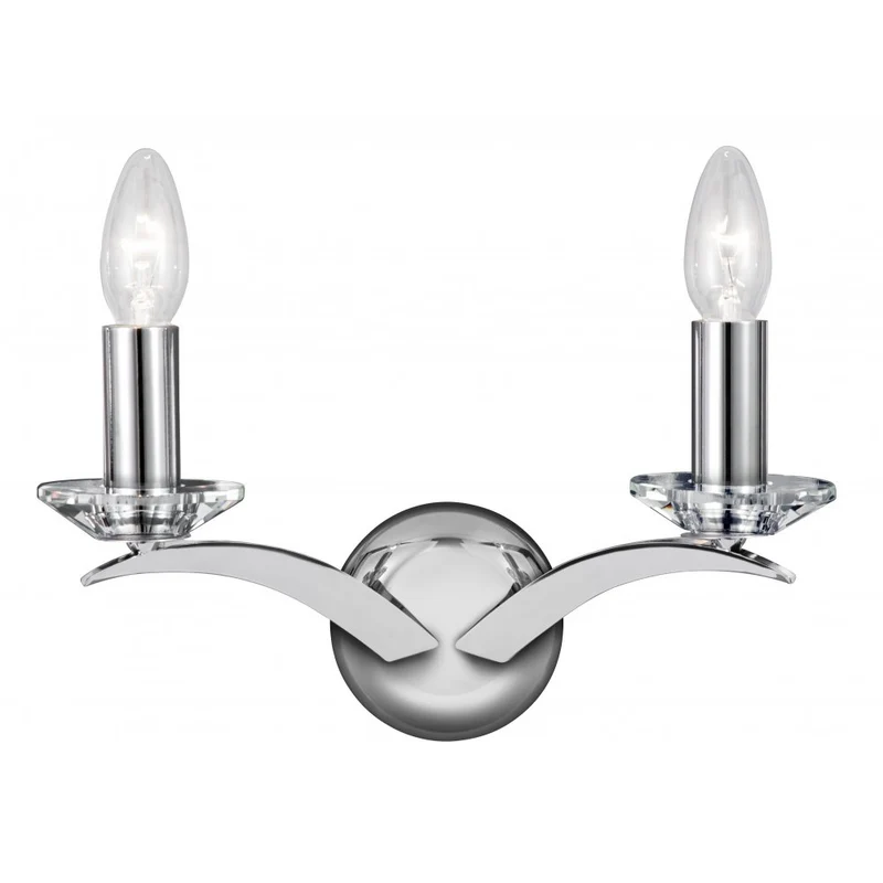Searchlight 7542-2CC Kensington 2 Light Chrome Wall Bracket