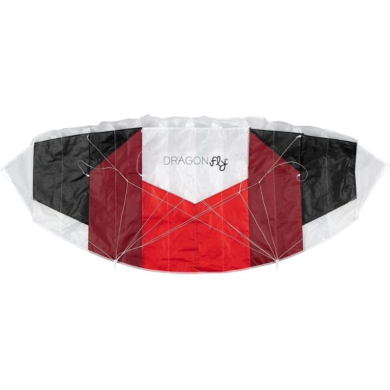 Kite Dragon Fly Parachute Kite Bora 120, 120 cm x 50 cm, white/black/red