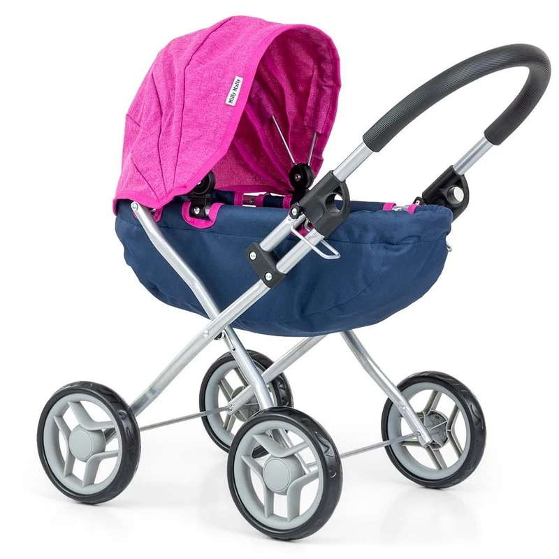 Doll stroller Milly Mally Dori Prestige, blue/pink