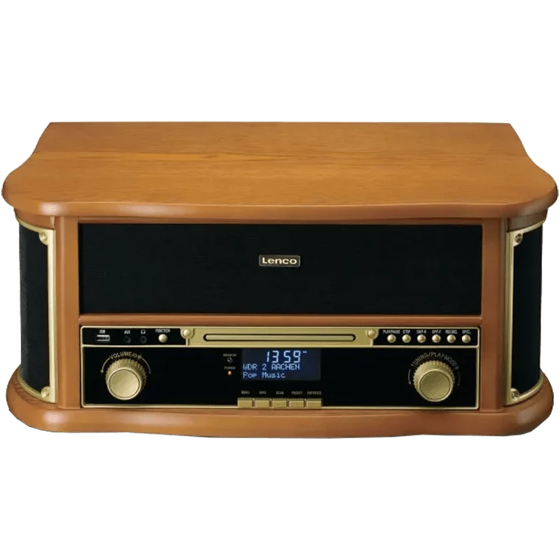 Lenco TDC-2571 Retro Stereo set, Wood