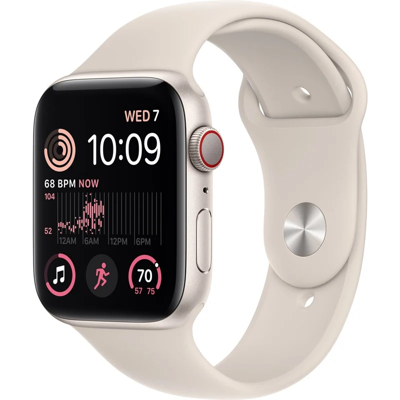 Apple Watch SE GPS+Cellular 44mm Starlight Aluminium Case (2nd gen)