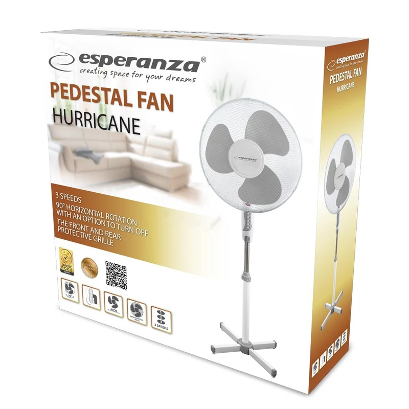Esperanza Hurricane EHF001 Floor Fan Black