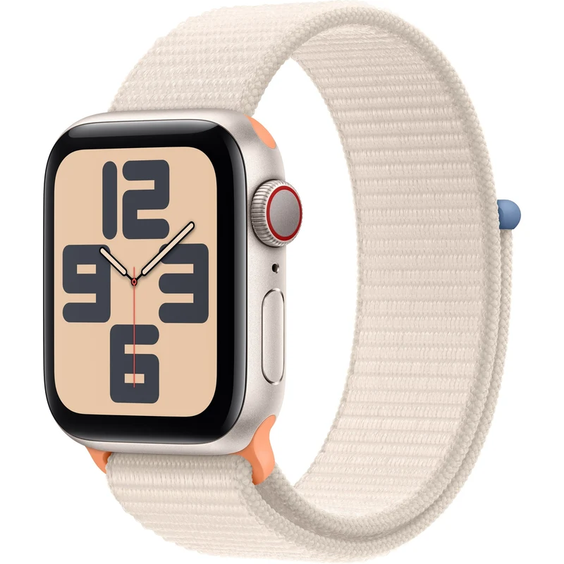 Apple Watch SE (GPS + Cellular) 40 mm Starlight Aluminum Case with Starlight Sport Loop