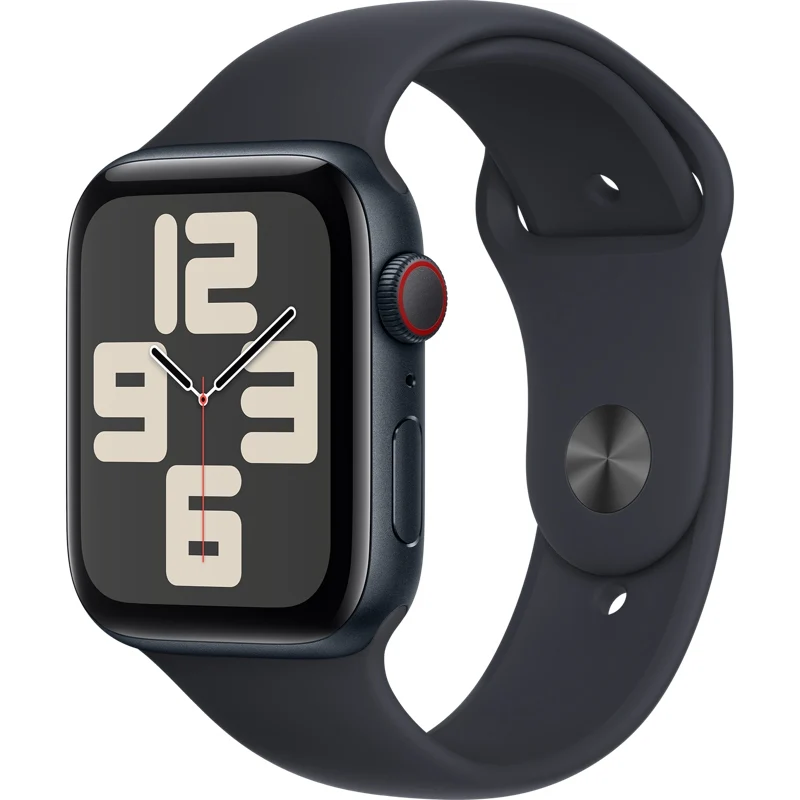 Apple Watch SE (2nd Gen) GPS + Cellular, 44mm Midnight Aluminum Case with Midnight Sport Band