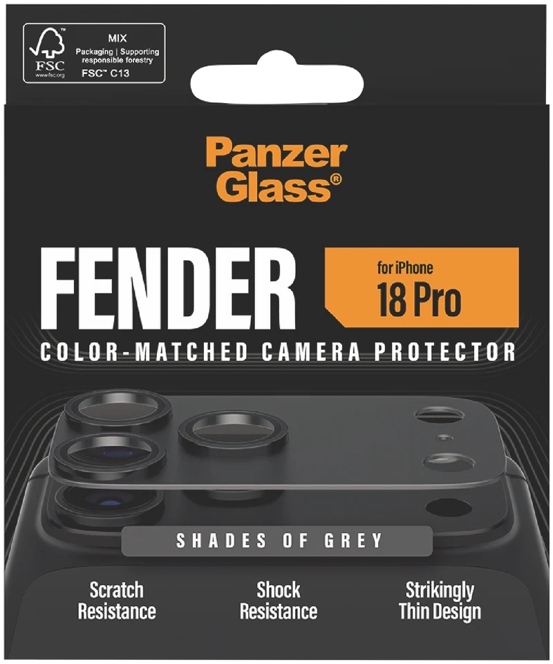 Panzer Glass Fender Camera Lens Protector iPhone 18 Pro Shades of Grey
