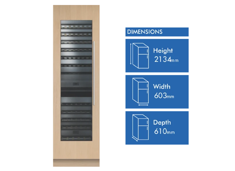 Fisher & Paykel 376L Integrated Column Wine Cabinet