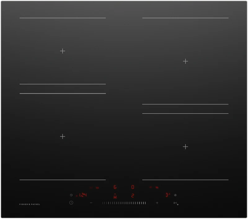 Fisher & Paykel Series 5 60cm 4 Zone Induction Cooktop, Low Current, Black Glass
