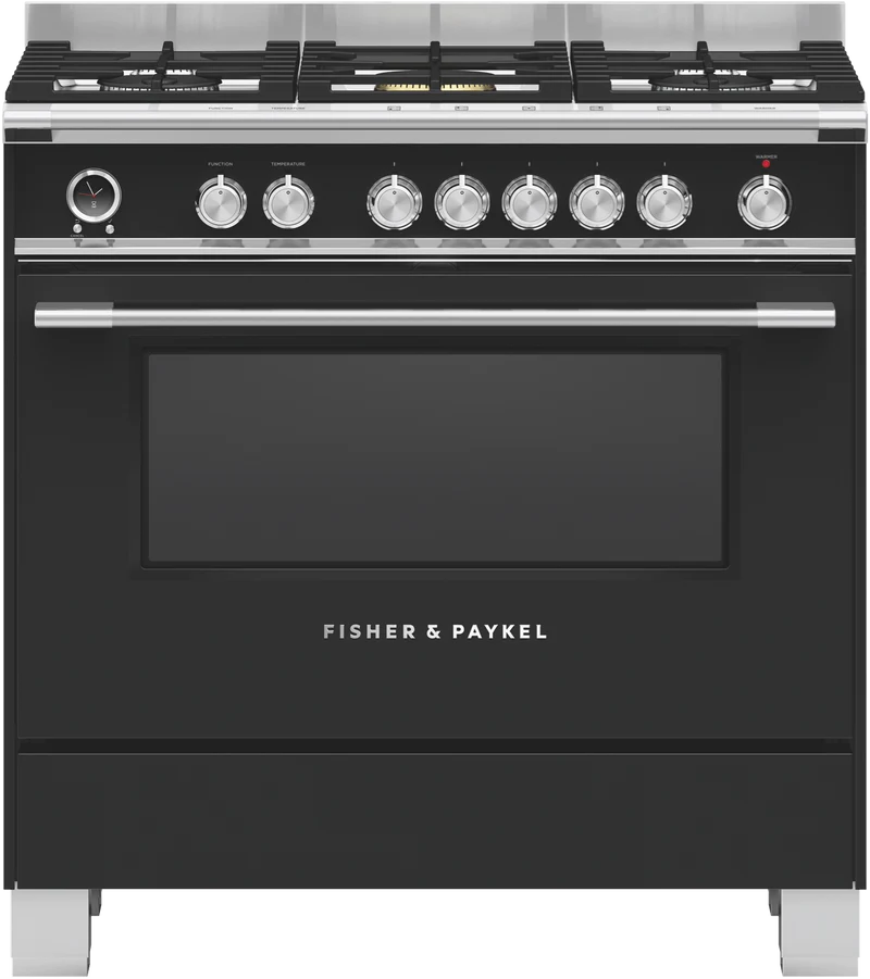 Fisher & Paykel 90cm Series 9 Classic 5 Burner Dual Fuel Pyrolytic Cooker